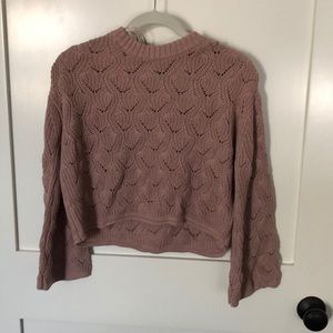 Cute Pink cropped knitted sweater